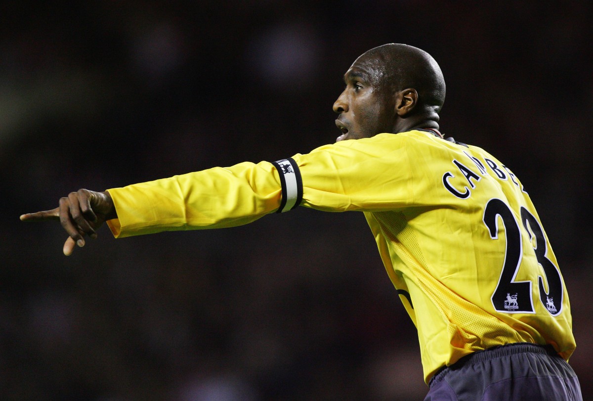 Sol Campbell in action for Arsenal