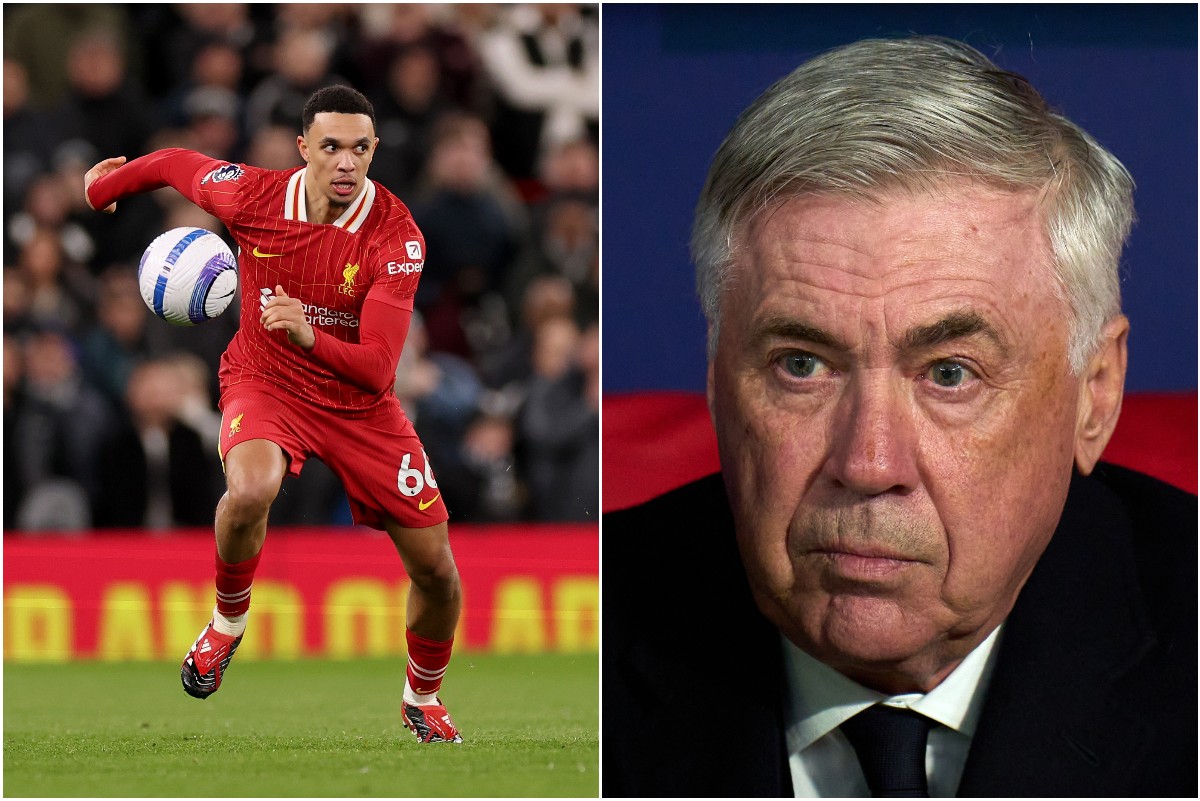 Trent Alexander-Arnold and Carlo Ancelotti