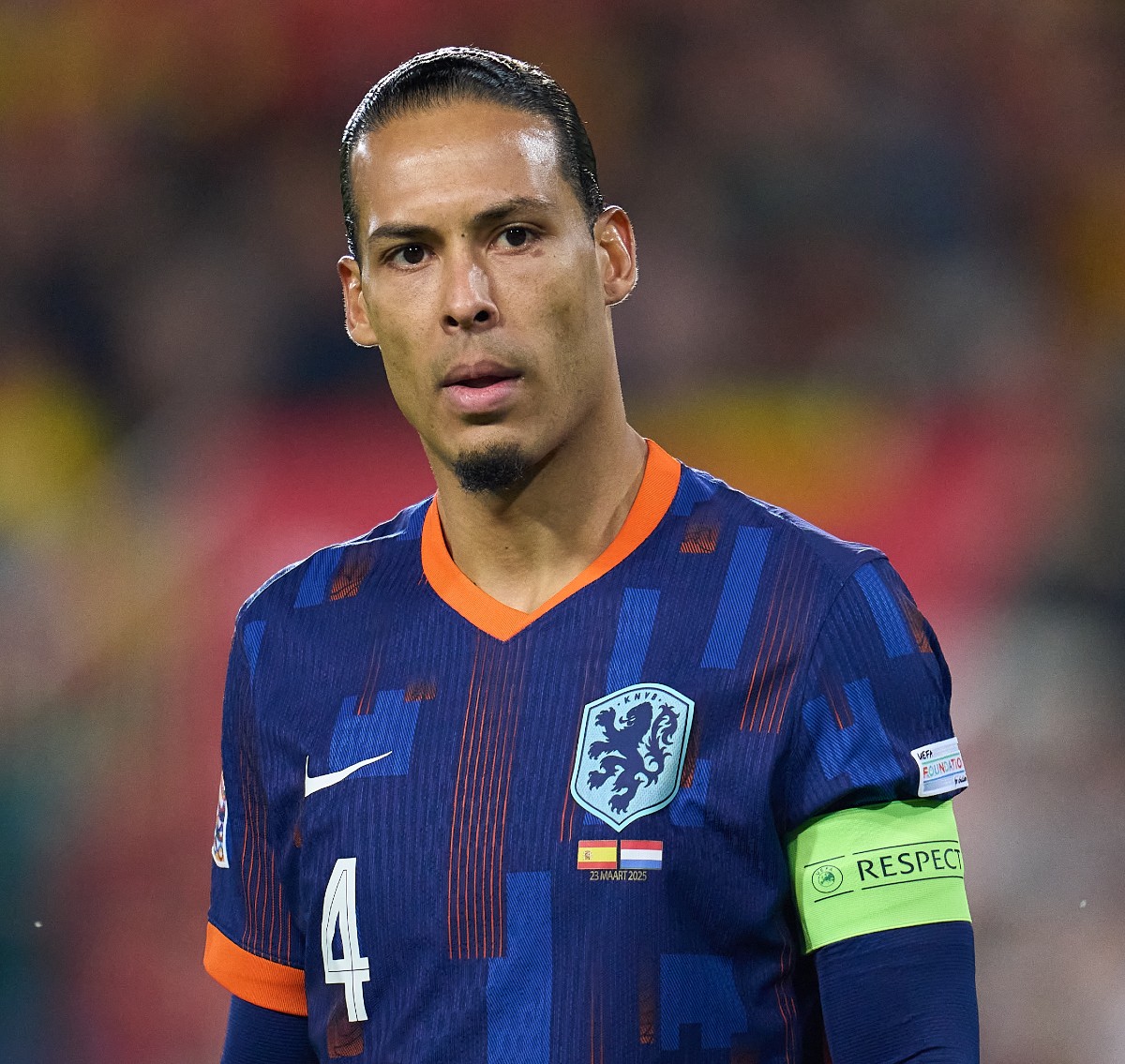 Virgil van Dijk in action for the Dutch national team