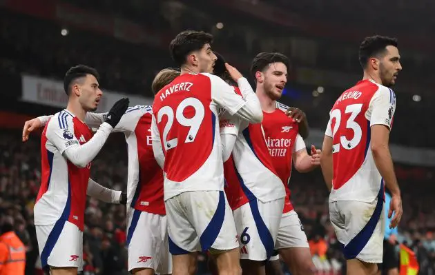 Arsenal players in action