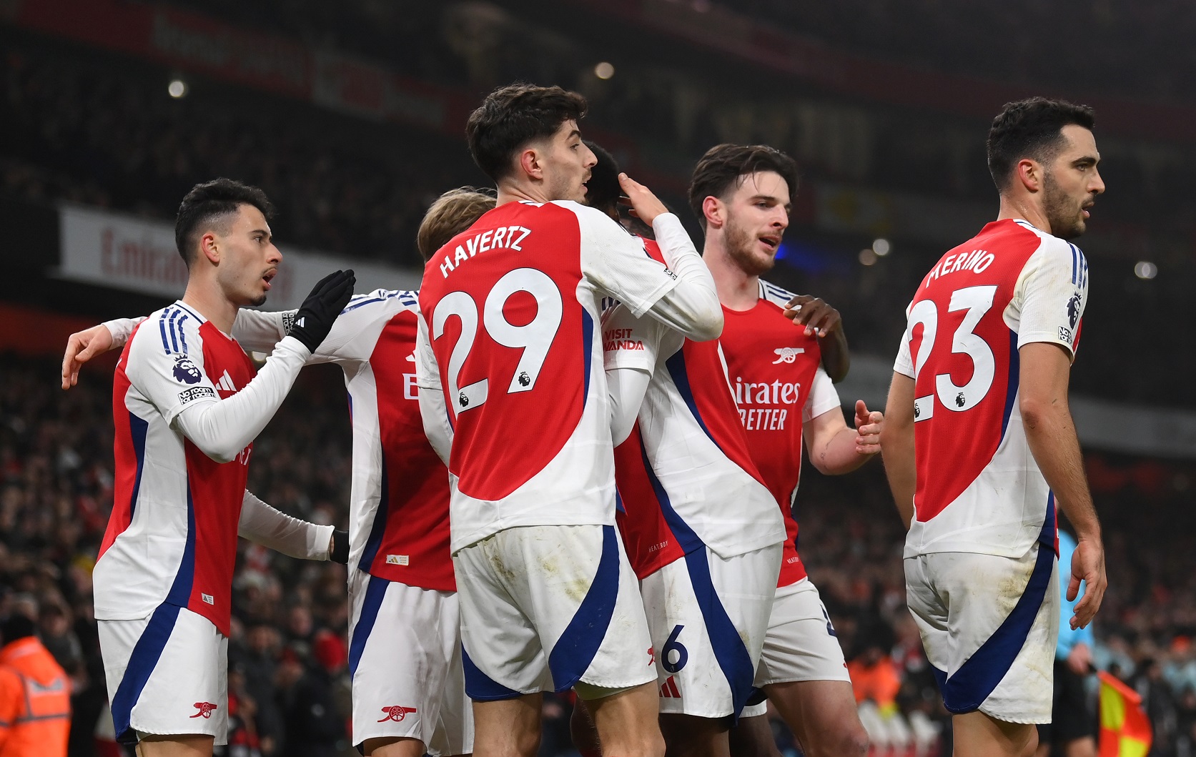 Arsenal players in action