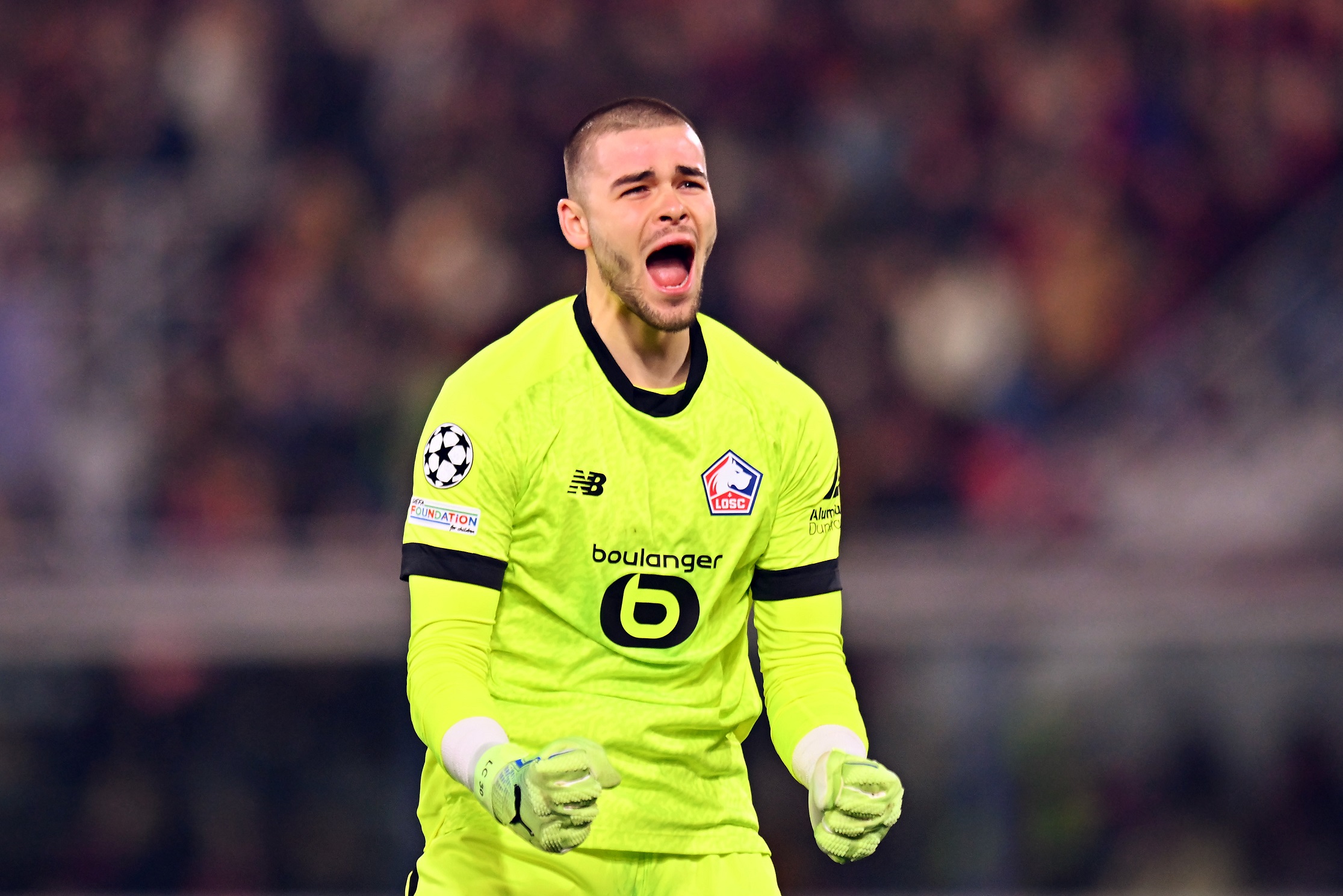 Lille goalkeeper Lucas Chevalier