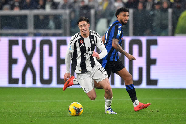 Juventus attacker Kenan Yildiz in action