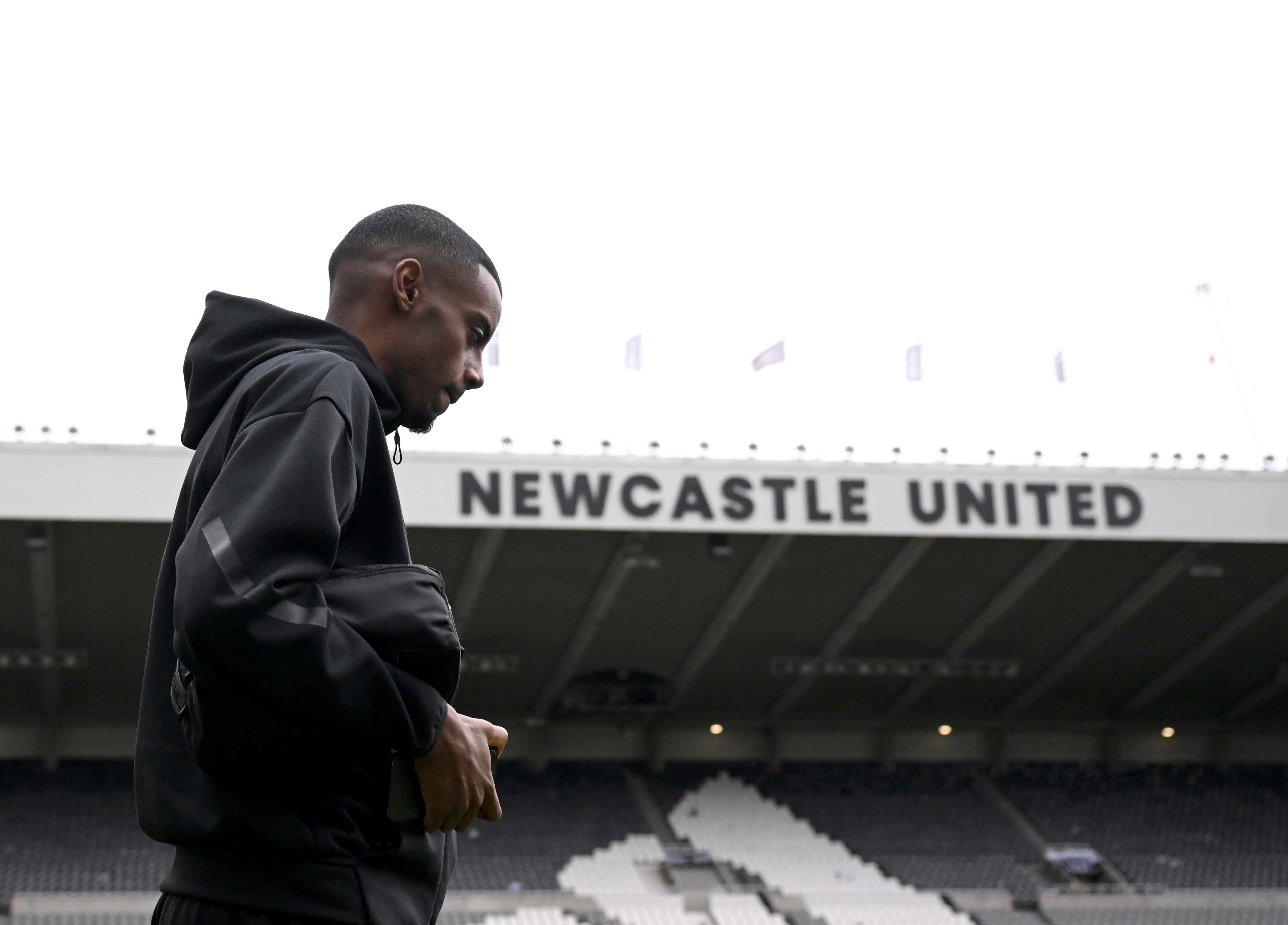 Newcastle United arrives at the stadium prior to a Premier League match
