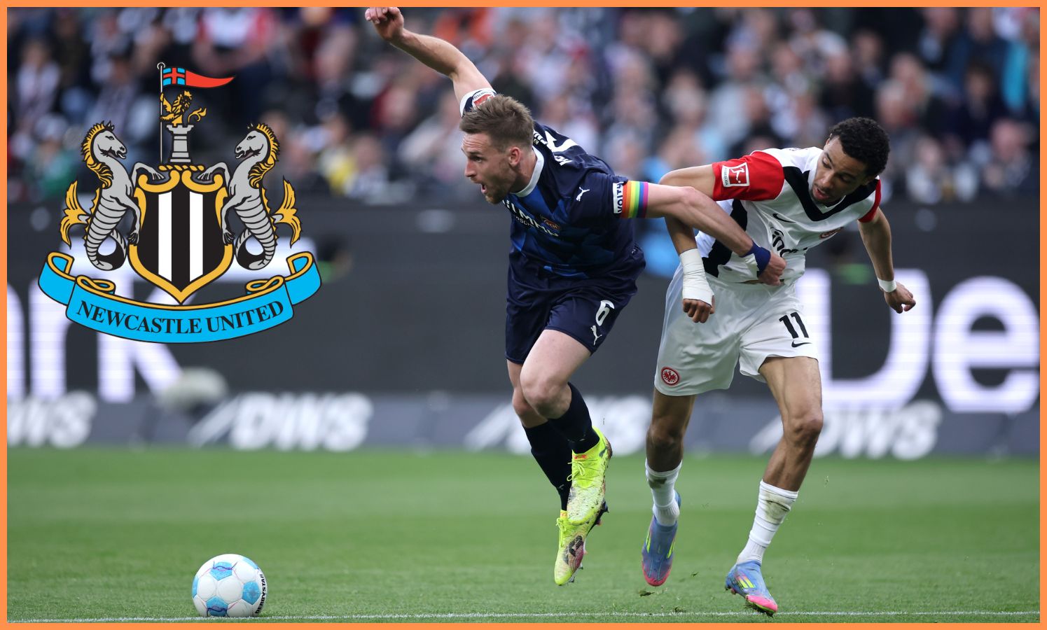 Hugo Ekitike in action in the Bundesliga