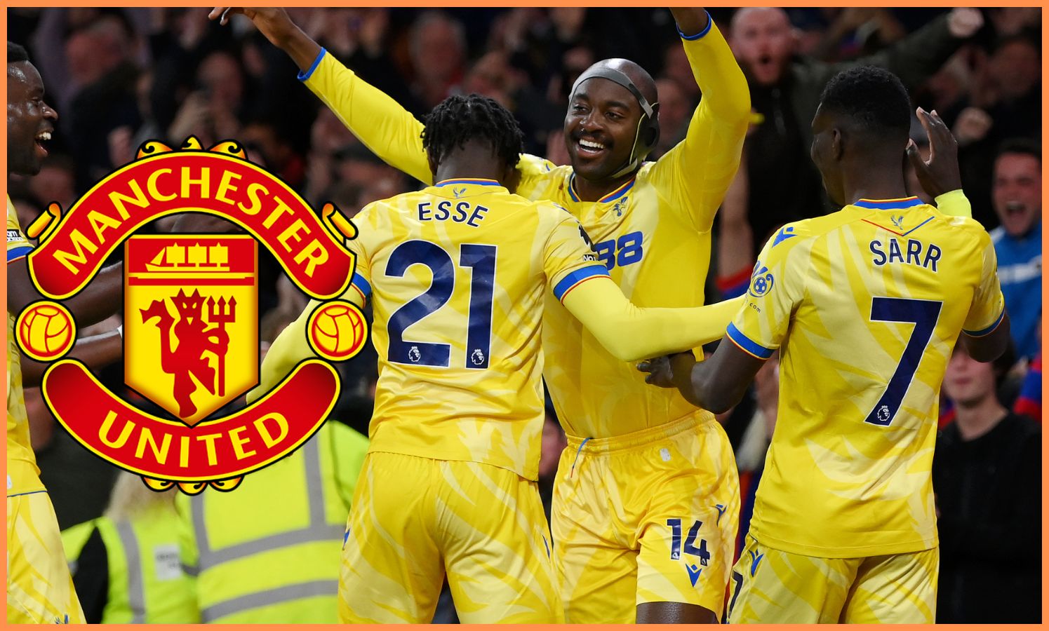 Jean-Philippe Mateta celebrates with his teammates