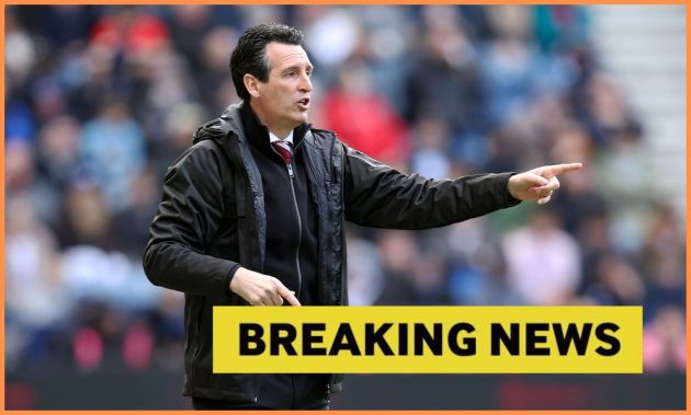 Unai Emery gestures on the touchline for Aston Villa