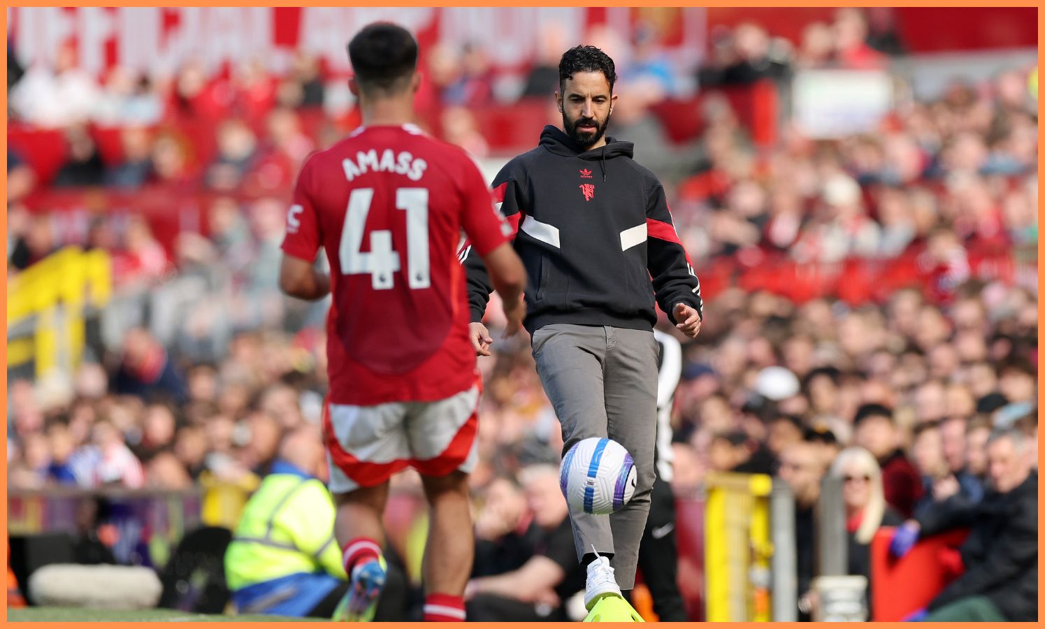 Ruben Amorim during Man United's defeat to Wolves