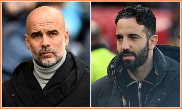 Pep Guardiola and Ruben Amorim