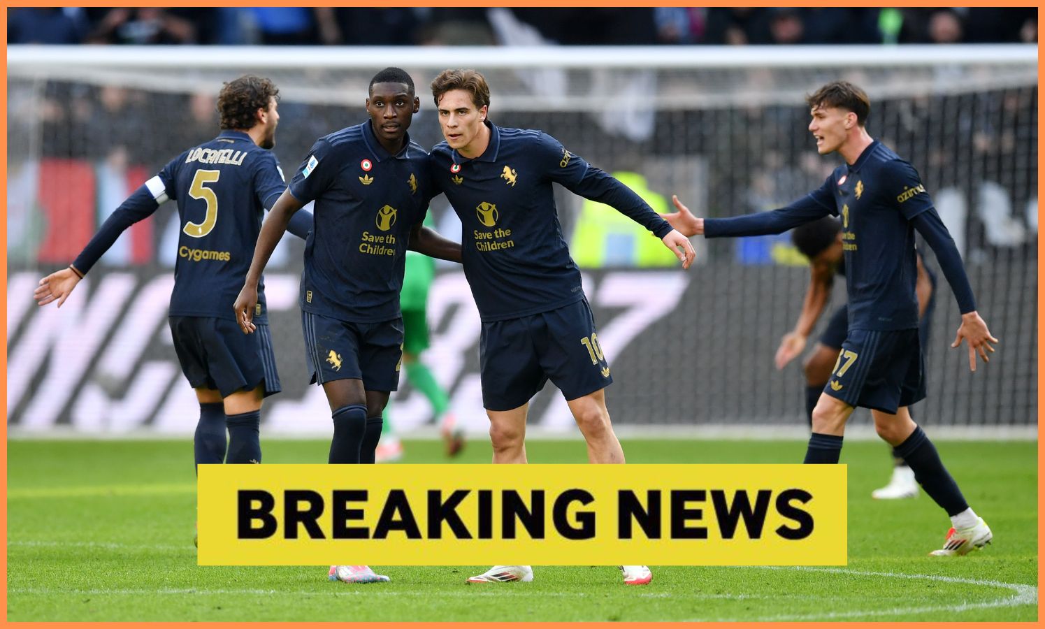 Kenan Yildiz with his Juventus teammates
