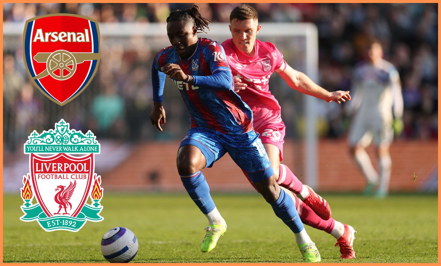 Eberechi Eze in action for Crystal Palace against Ipswich