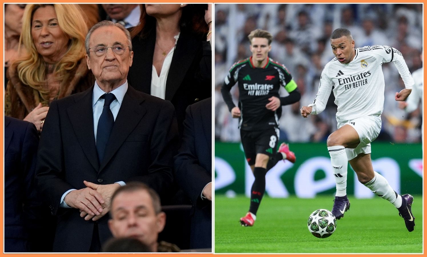 Florentino Perez and Kylian Mbappe