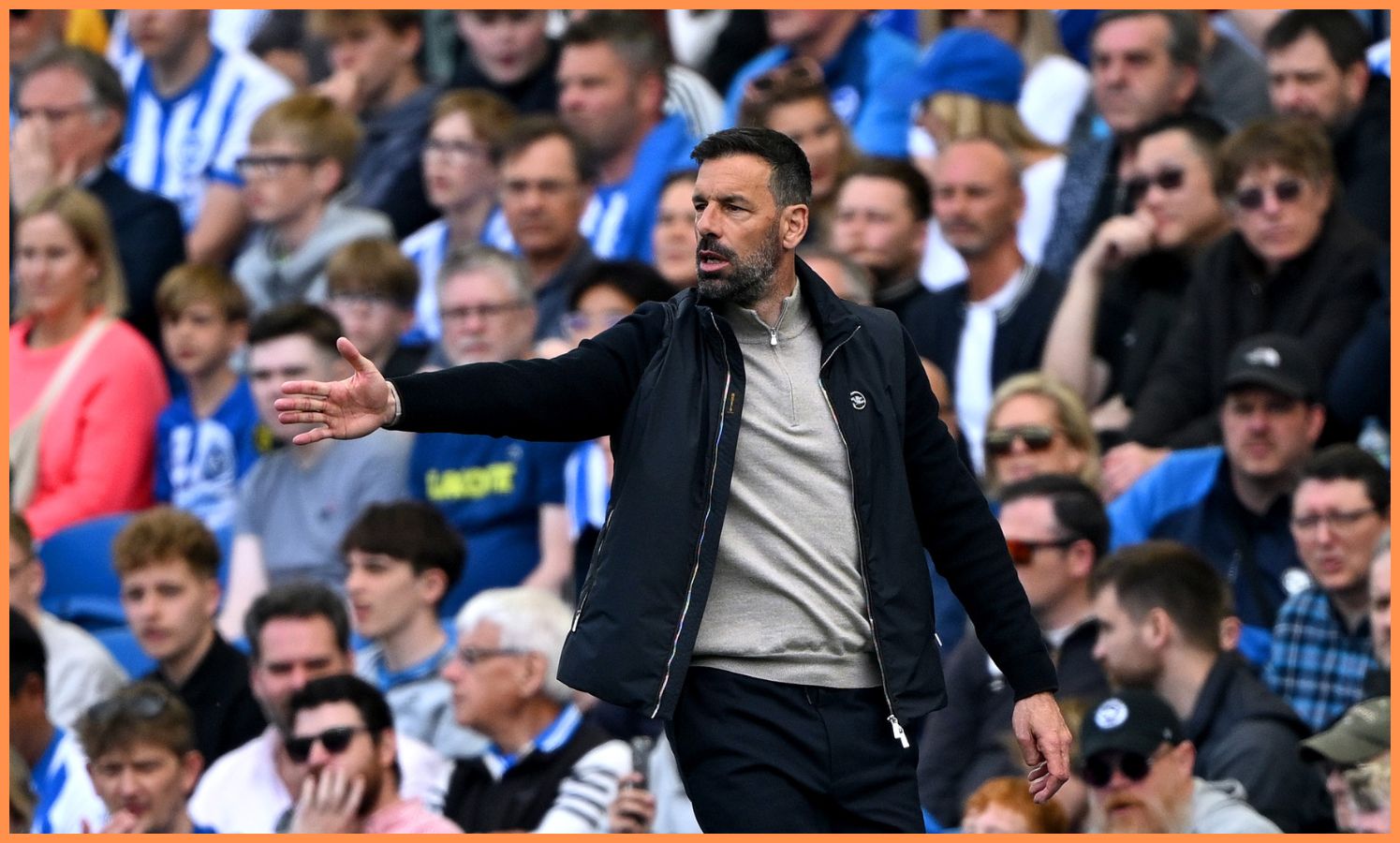 Ruud van Nistelrooy during Leicester City's game against Brighton