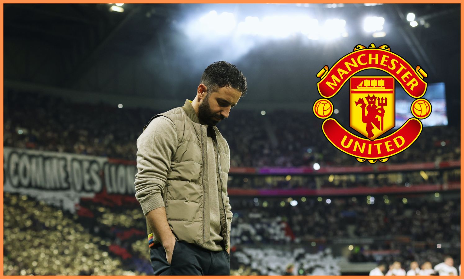 Ruben Amorim during Man United's draw with Lyon