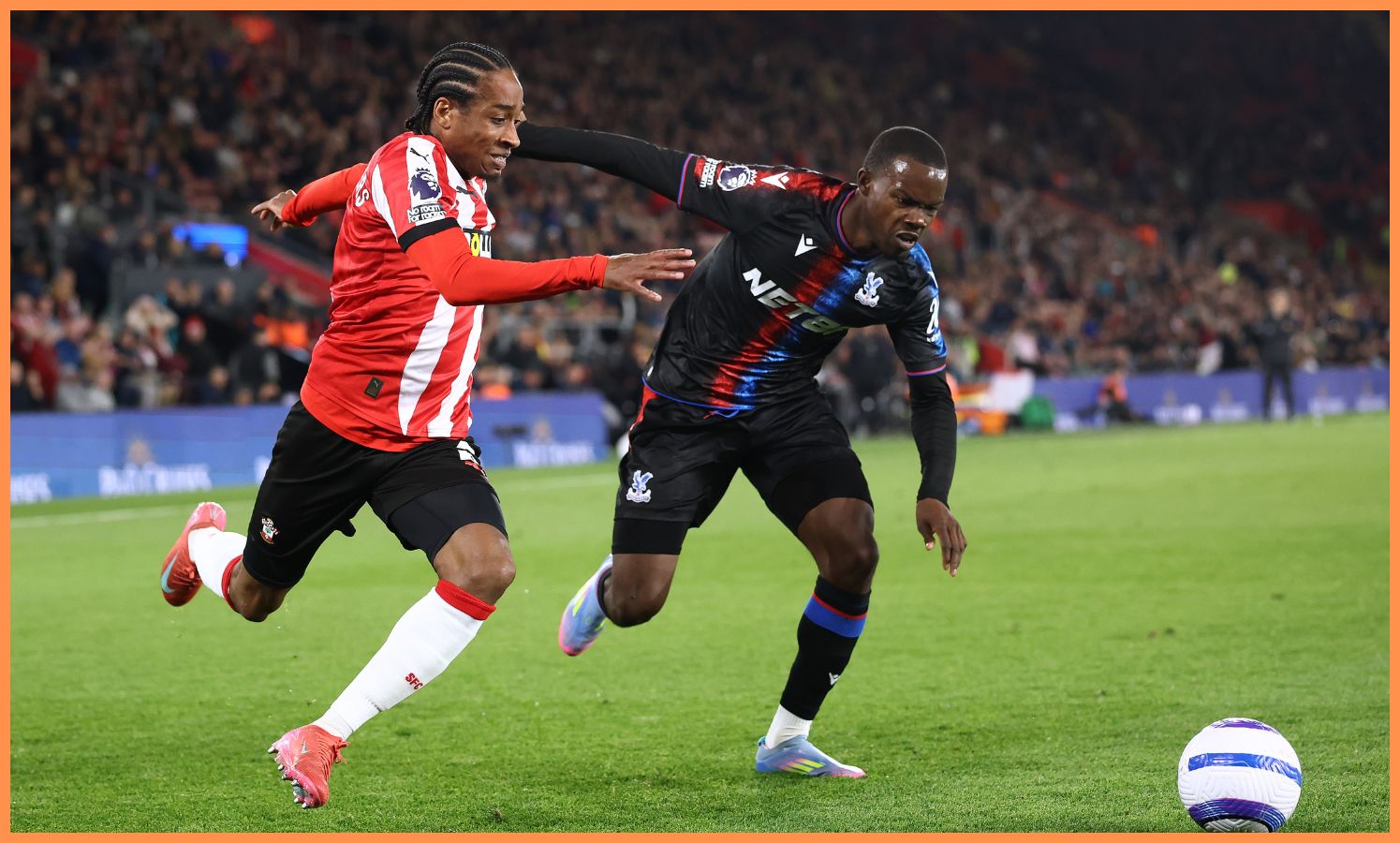 Kyle Walker-Peters in action for Southampton against Crystal Palace