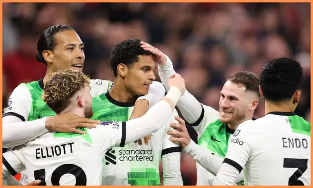 Liverpool players celebrating