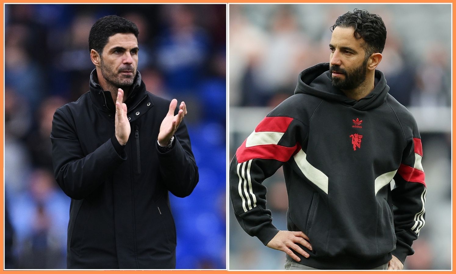 Mikel Arteta and Ruben Amorim