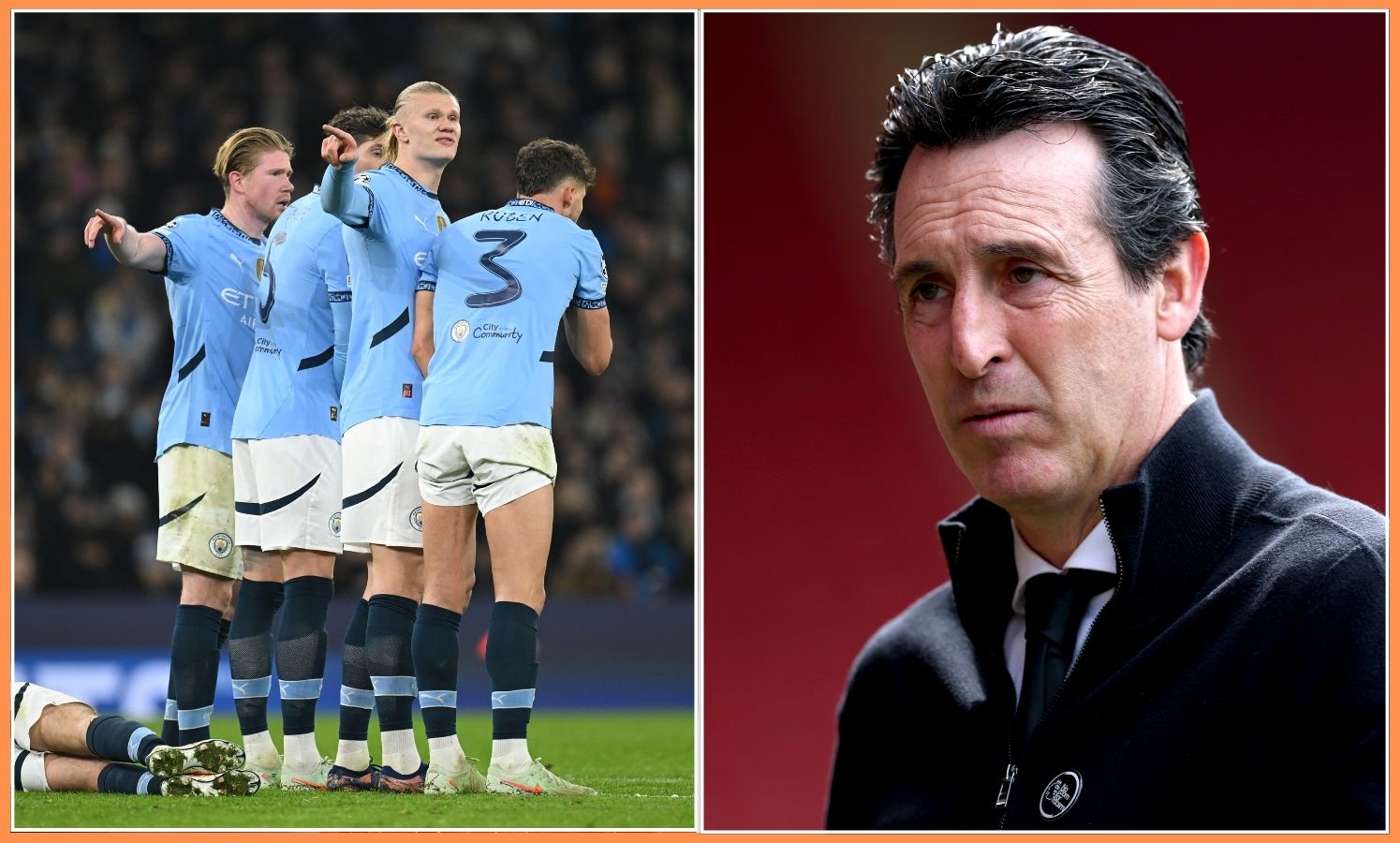 Kevin De Bruyne and Unai Emery