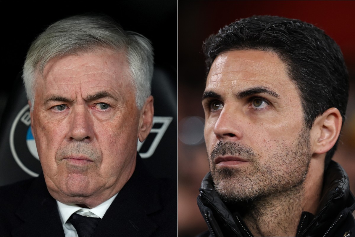 Carlo Ancelotti and Mikel Arteta