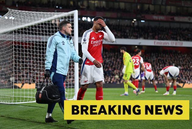 Gabriel Magalhaes goes off injured during Arsenal's 2-1 win vs Fulham