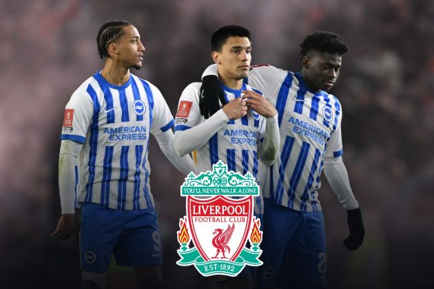 Joao Pedro and Carlos Baleba of Brighton