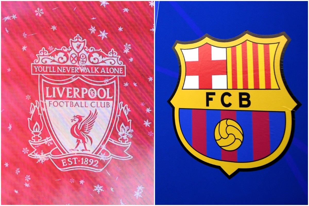 Liverpool and Barcelona club badges