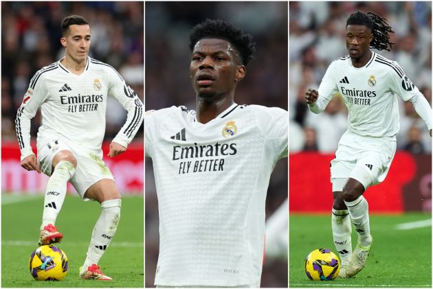 Lucas Vazquez, Aurelien Tchouameni, and Eduardo Camavinga