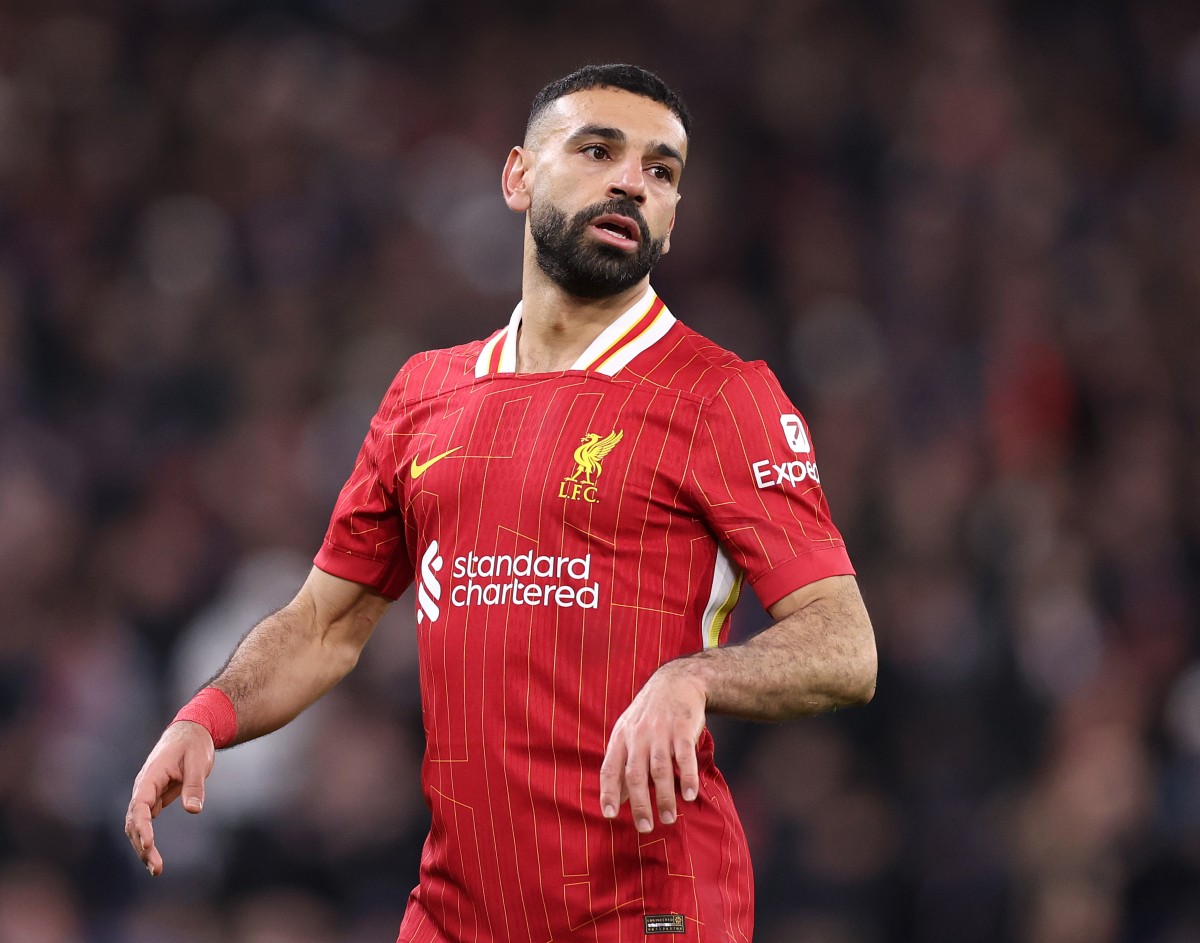 Mohamed Salah in action for Liverpool vs PSG