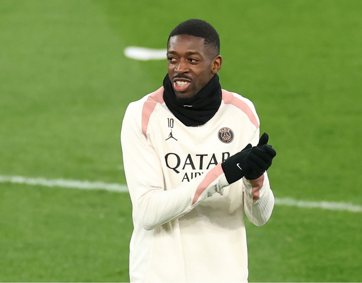 Ousmane Dembele in PSG training