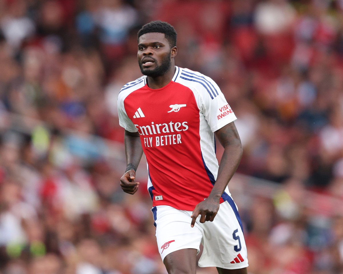 Thomas Partey in action for Arsenal