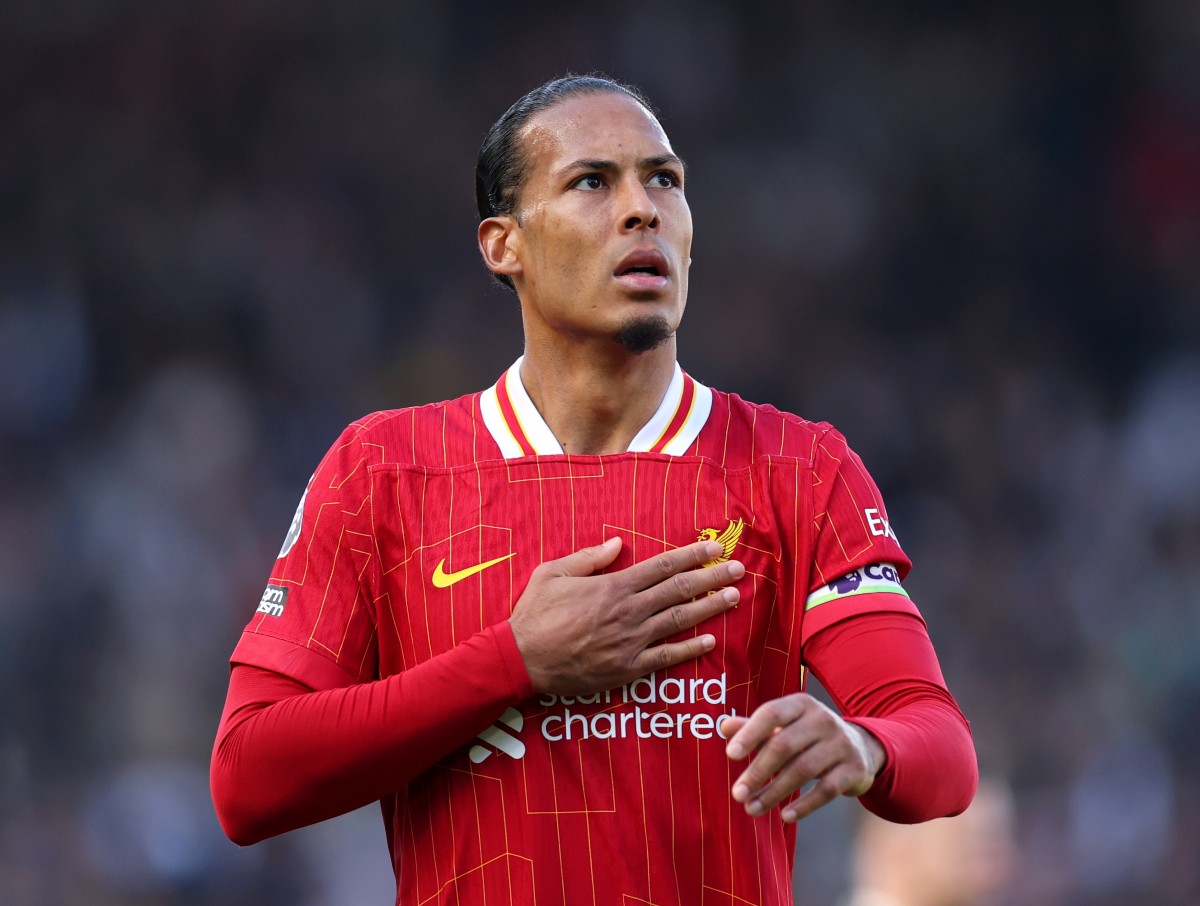 Virgil van Dijk in action for Liverpool against Fulham
