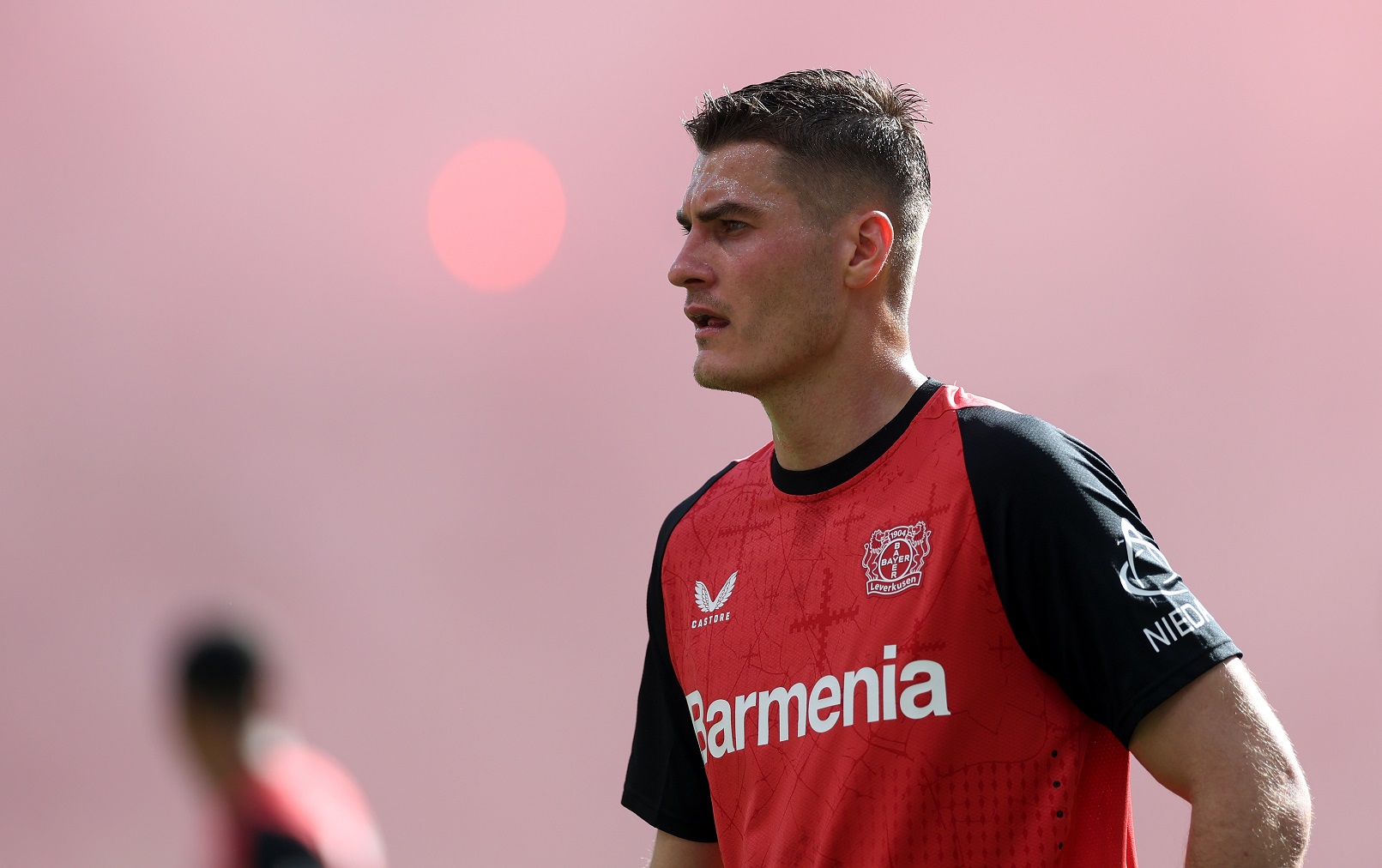 Patrik Schick looks on during a game