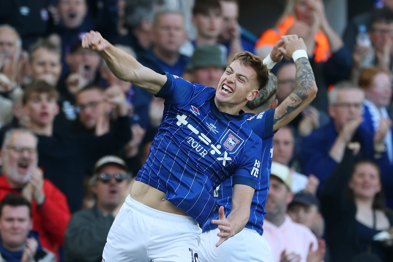 Ipswich Town striker Liam Delap