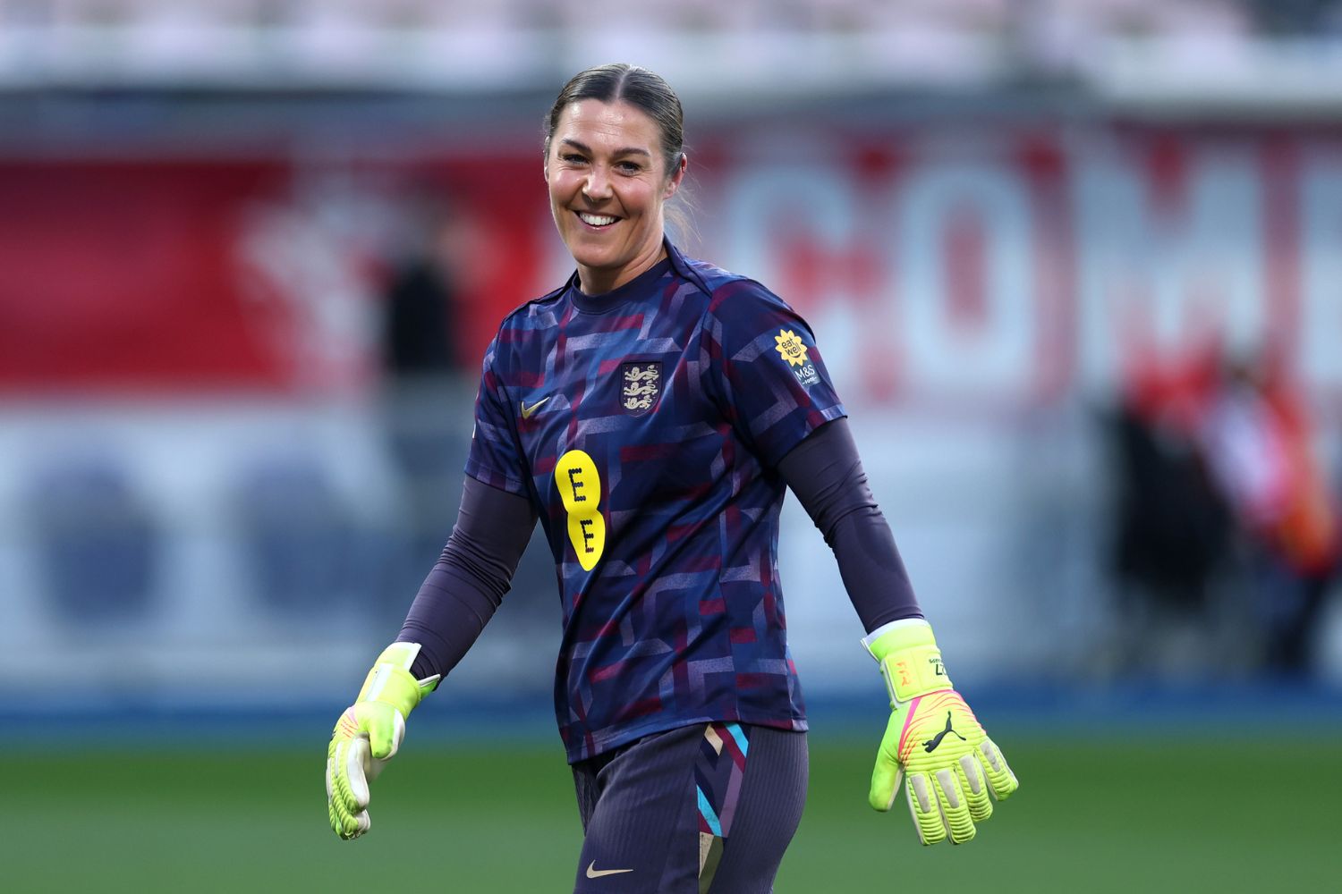 Mary Earps in training for England