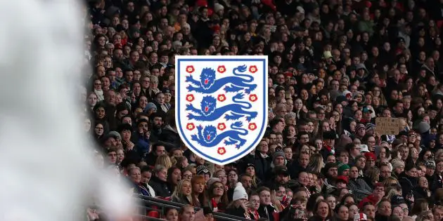 Fans look on during the UEFA Women's Nations League 2024/25 Grp A3 MD2 match between England and Spain at Wembley Stadium on February 26, 2025 in London, England.