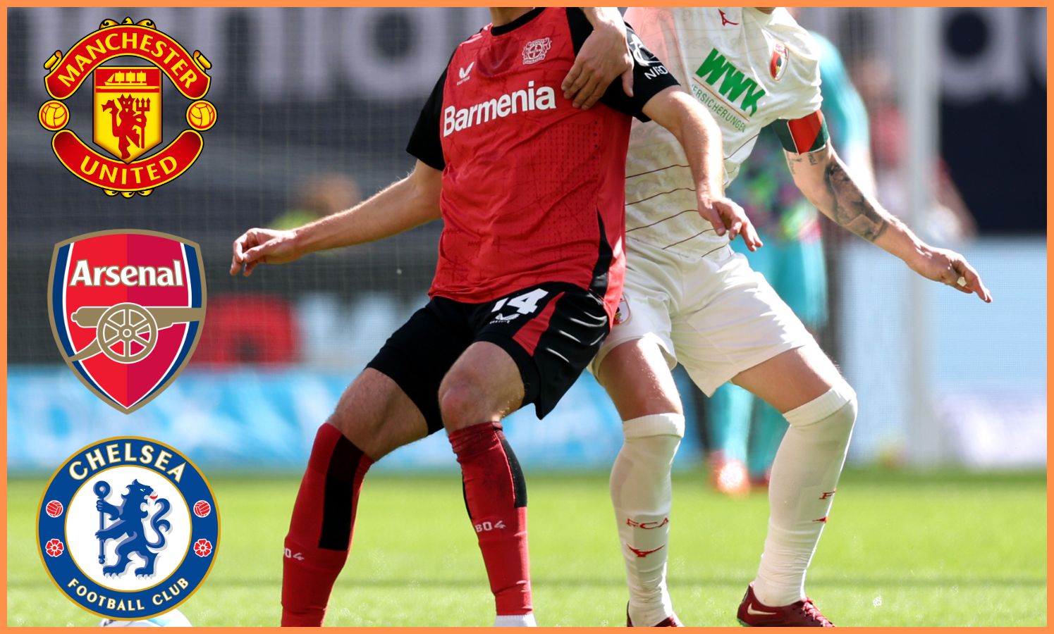Patrik Schick in action for Bayer Leverkusen