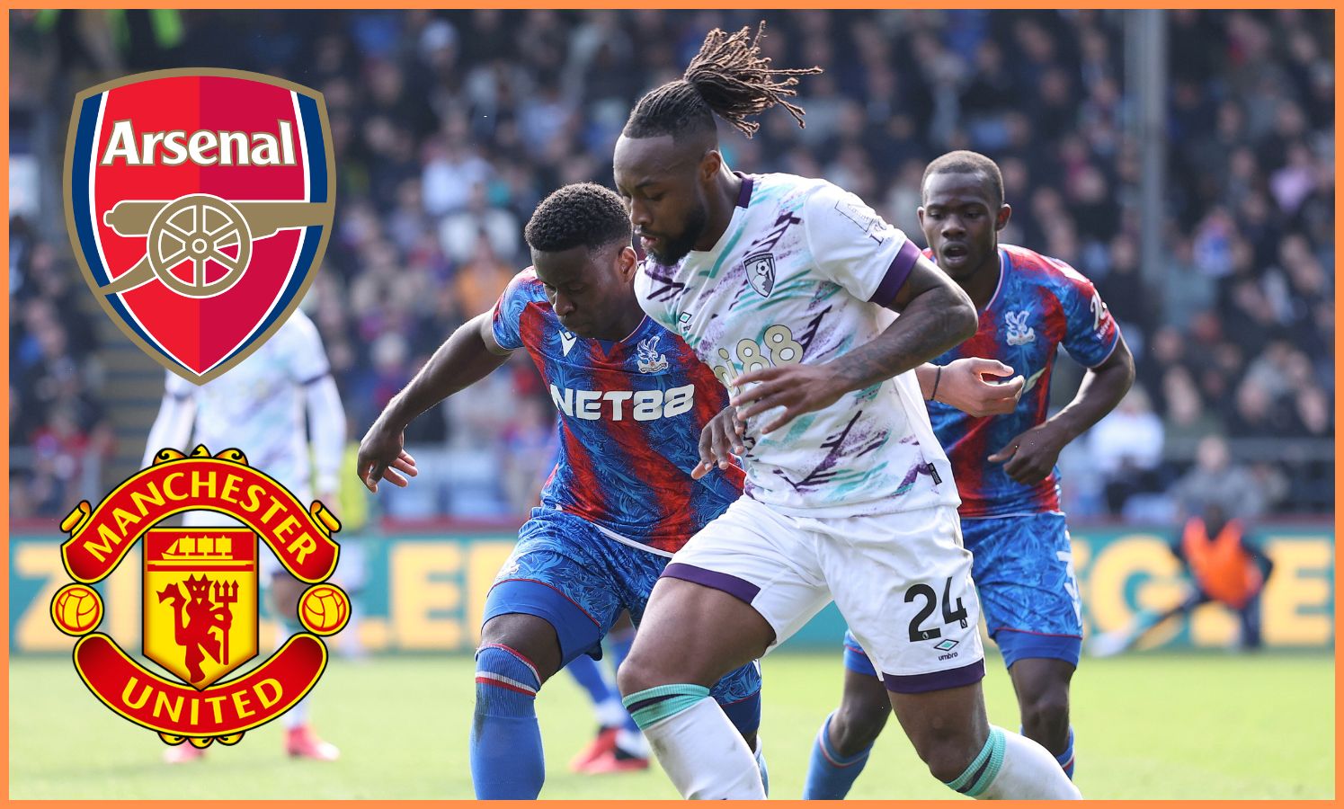 Antoine Semenyo in action for Bournemouth against Crystal Palace