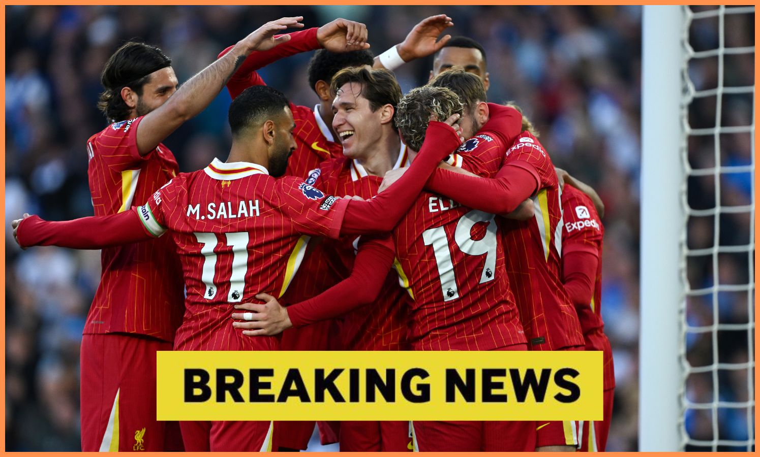 Liverpool players celebrating