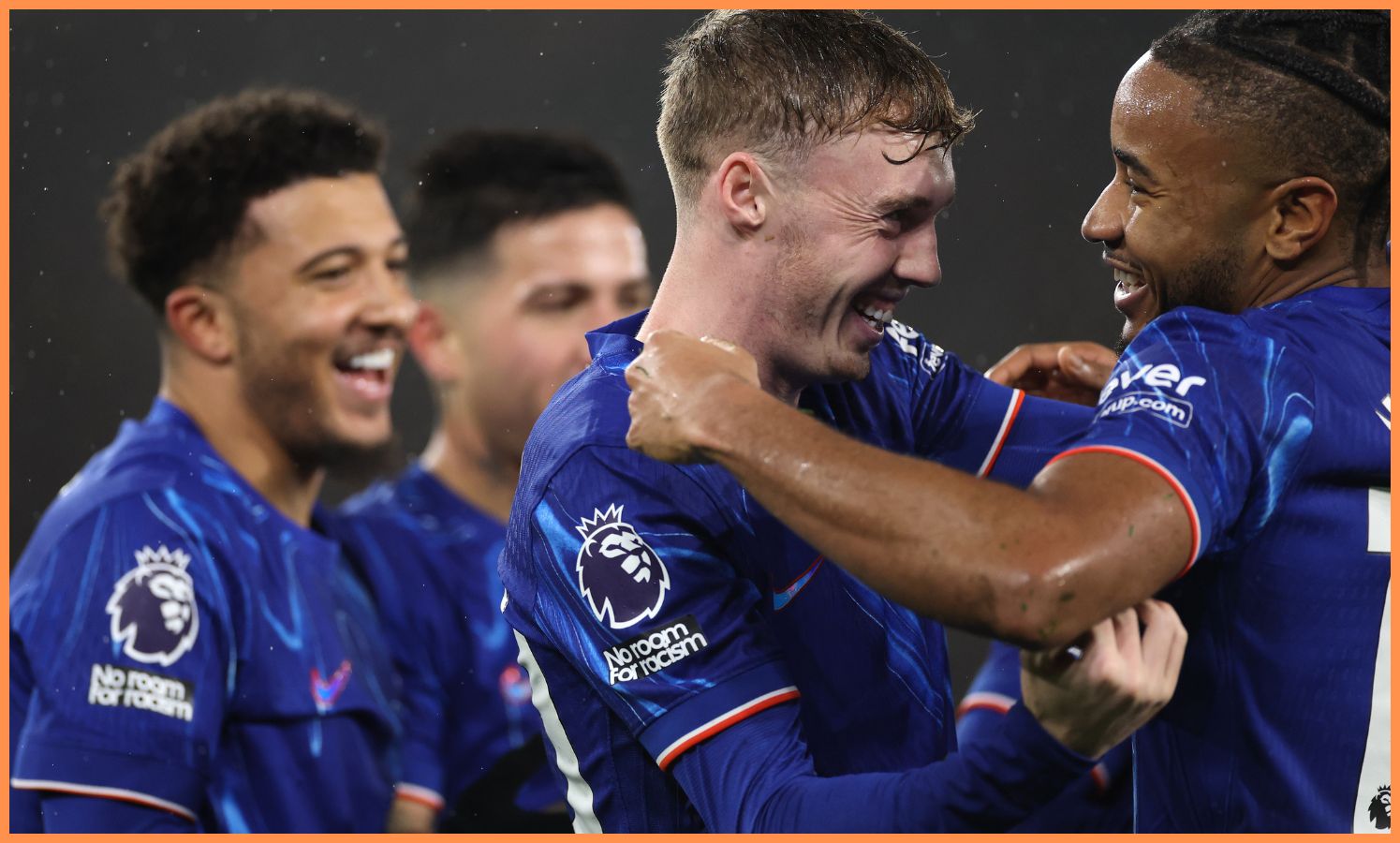 Chelsea players celebrating