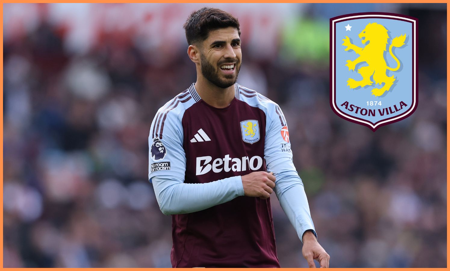 Marco Asensio in action for Aston Villa