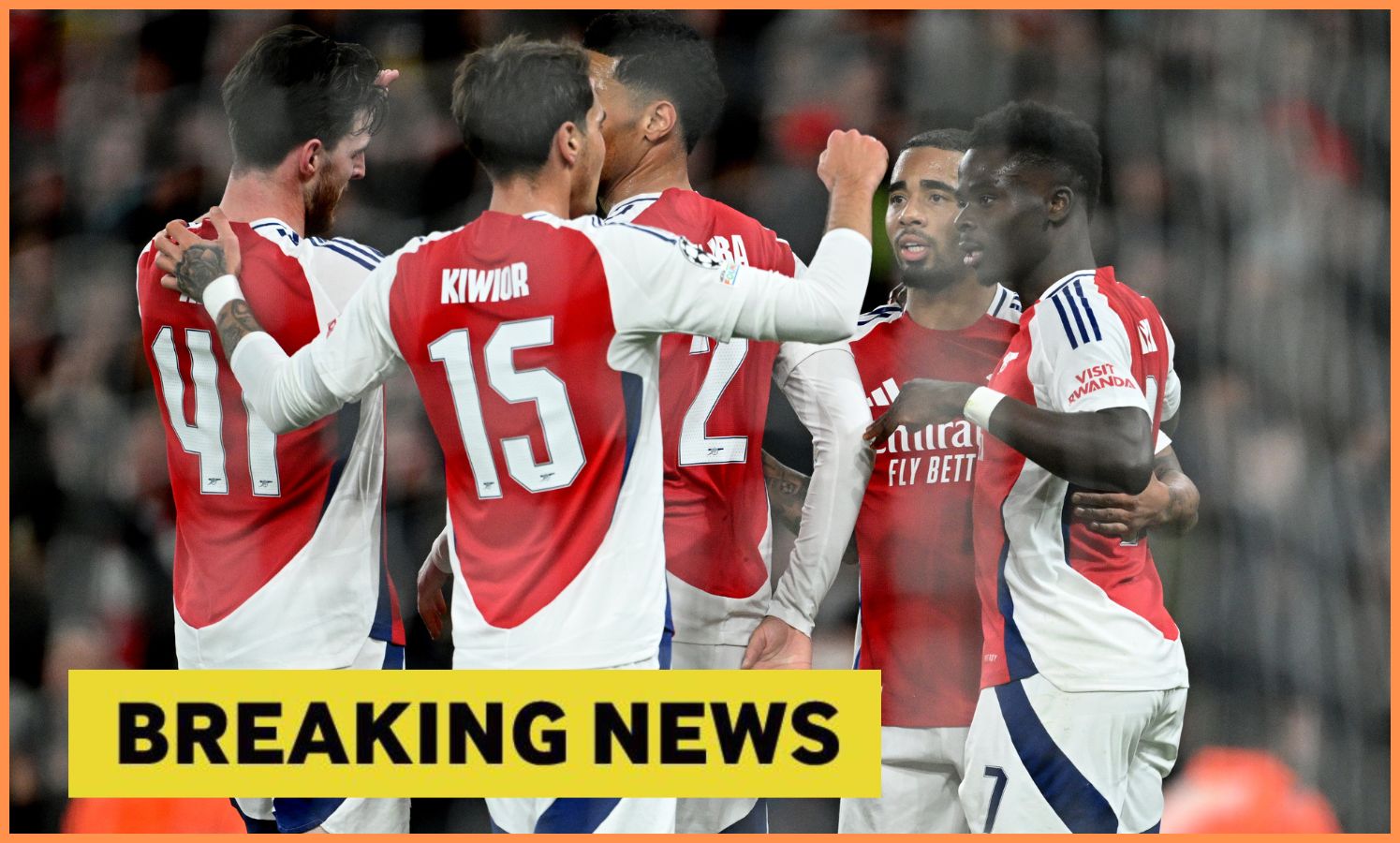 Arsenal players celebrating