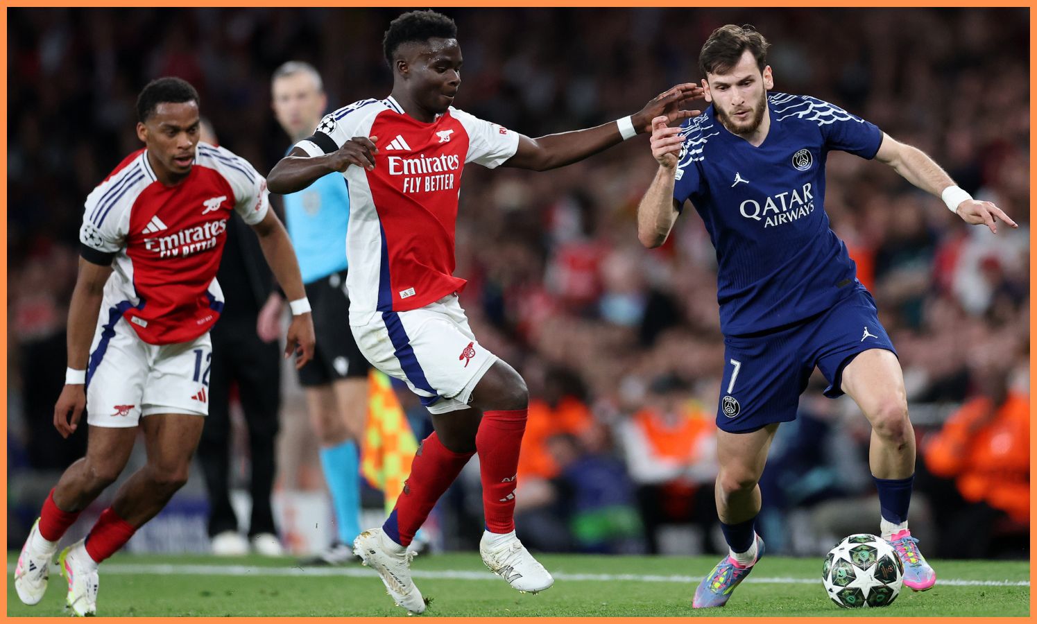 Bukayo Saka and Khvicha Kvaratskhelia