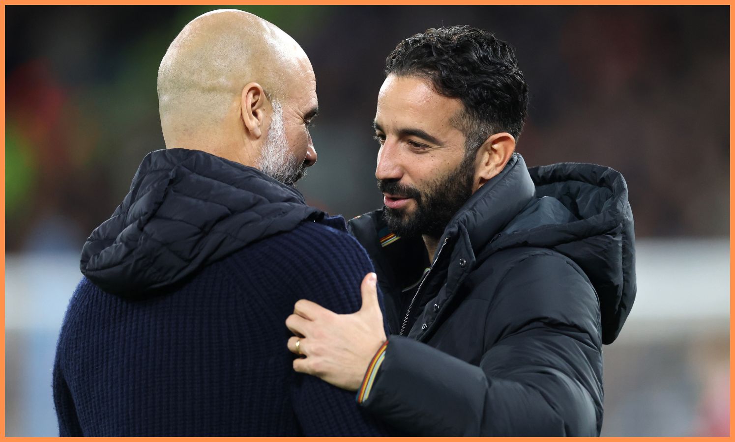 Pep Guardiola and Ruben Amorim