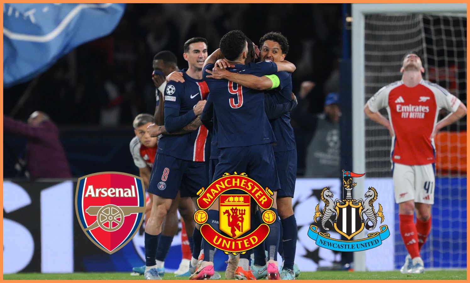 Goncalo Ramos celebrates during PSG's win over Arsenal