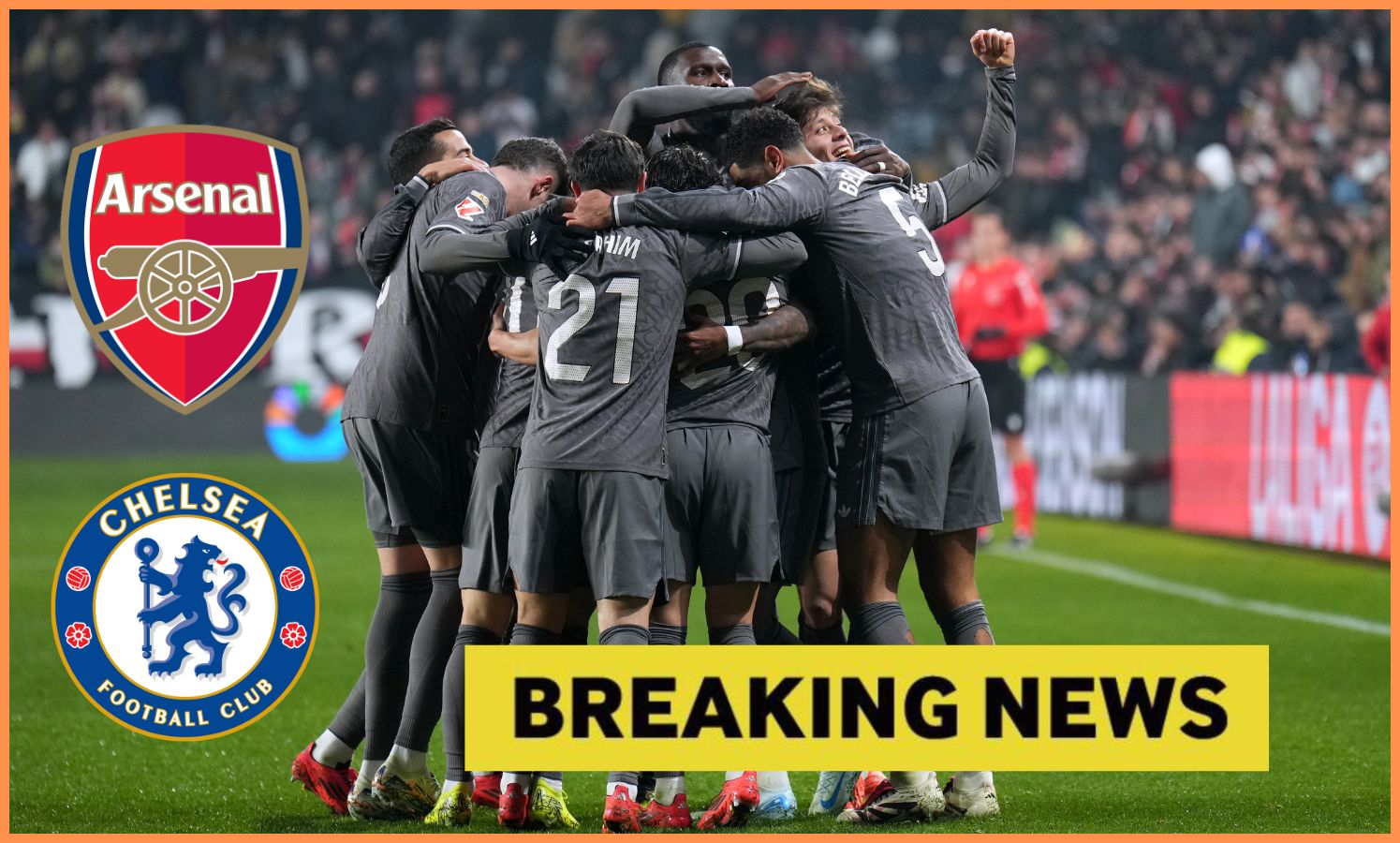 Rodrygo Goes celebrates with his Real Madrid teammates