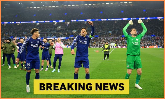 Gianluigi Donnarumma and his PSG teammates celebrate