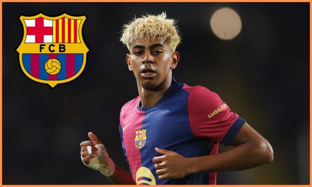 Lamine Yamal in action for Barcelona