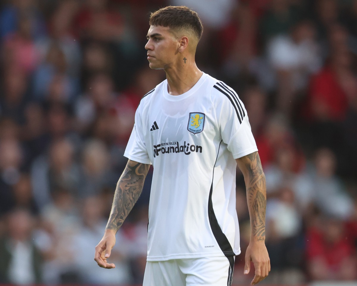 Enzo Barrenechea in action for Aston Villa in pre-season