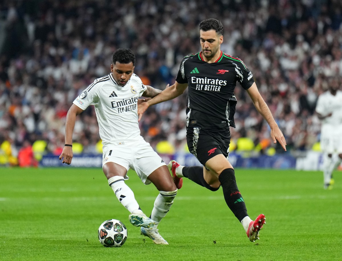 Rodrygo Goes in action against Arsenal