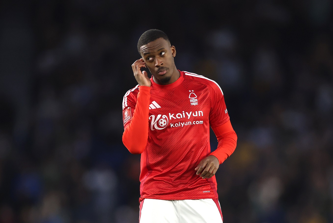 Callum Hudson-Odoi in action for Nottingham Forest